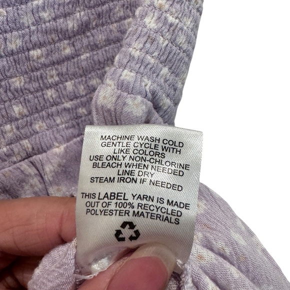 Hippie Rose Boho Ditsy Floral Mini Skirt Purple Lilac Size M - Picture 3 of 3